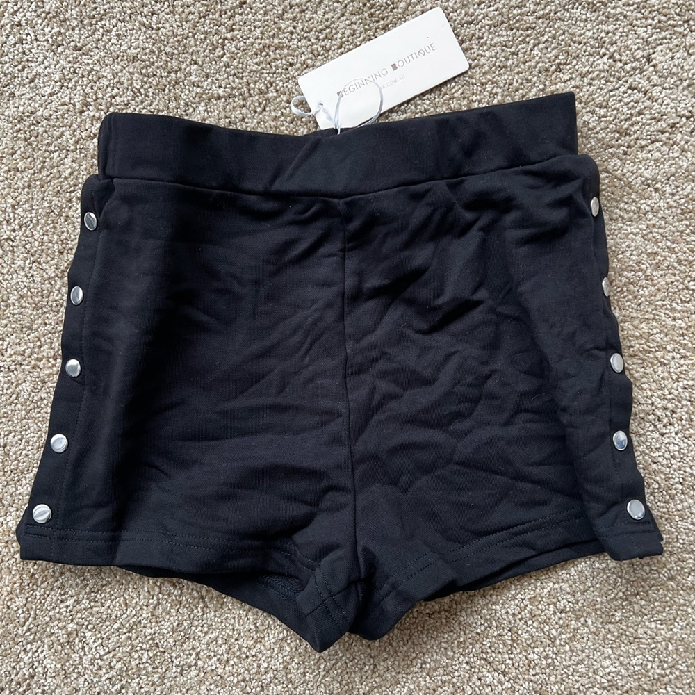 beginning boutique club track shorts